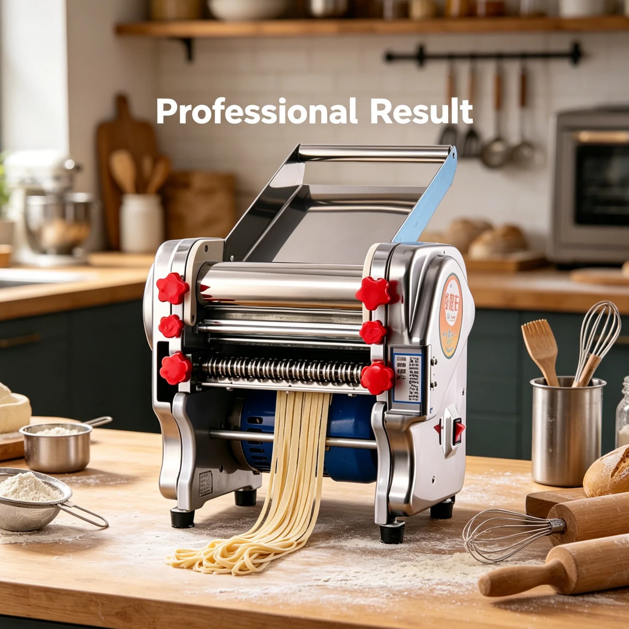 Macchina Elettrica Multifunzione in Acciaio Inox per Impastare e Stendere la Pasta Fresca