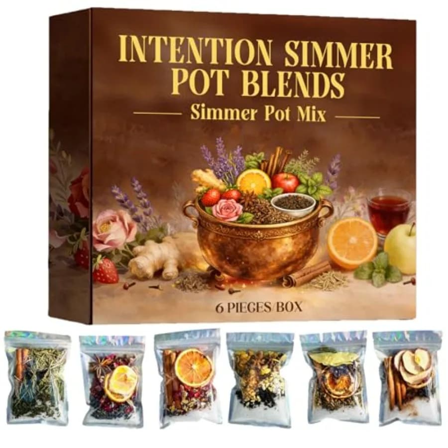 Mix per Simmer Pot con Aromi Misti, Ingredienti Naturali, Miscela di Erbe, Sale e Frutta Secca per la Casa