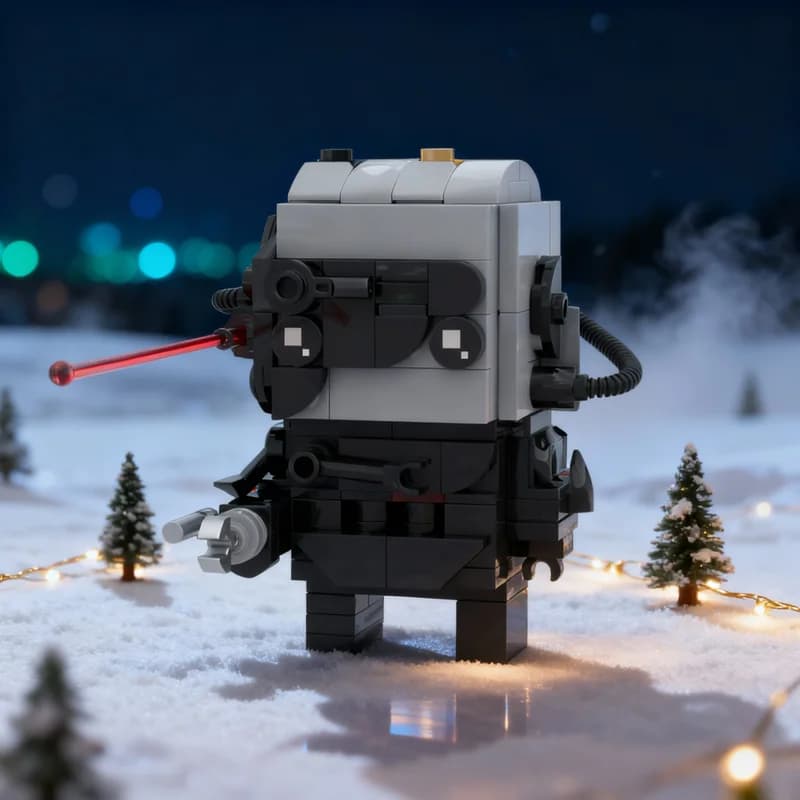 Set di Costruzioni MOC Brickheadz Locutus Borg da 181 Pezzi, Modello Architettonico, Regalo di Natale, Idea Creativa Educativa