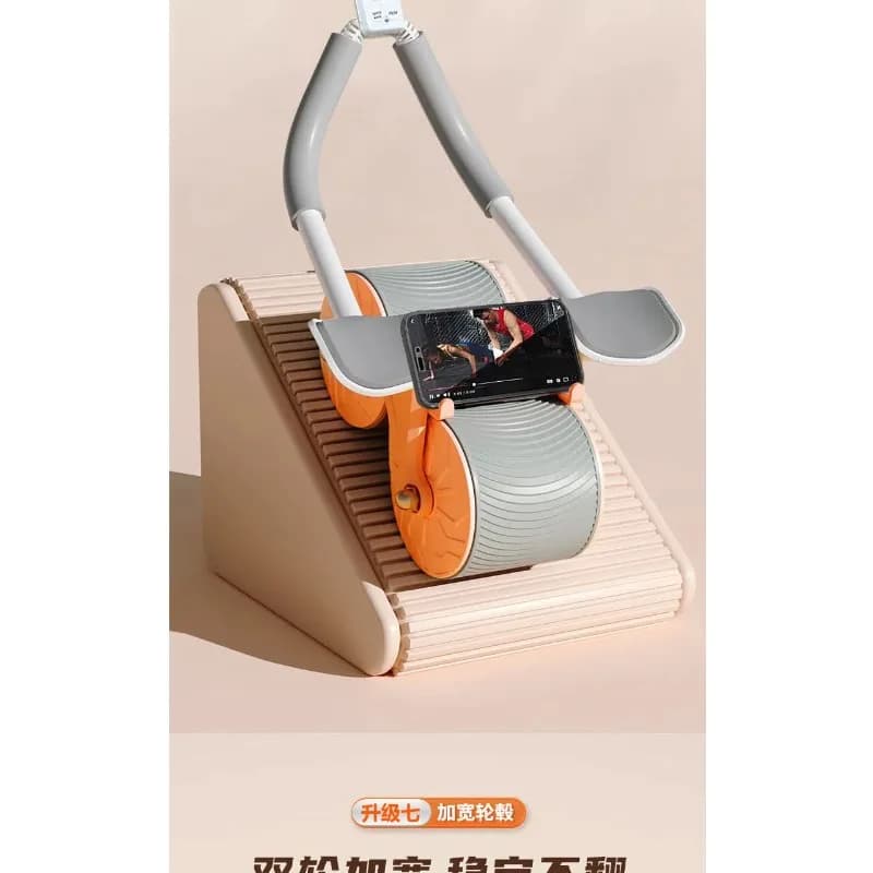 Elbow‑Support Automatic‑Rebound Ab Roller for Abdominal Core Muscle Abs Workout Home Fitness Body‑Building Training Equipment
