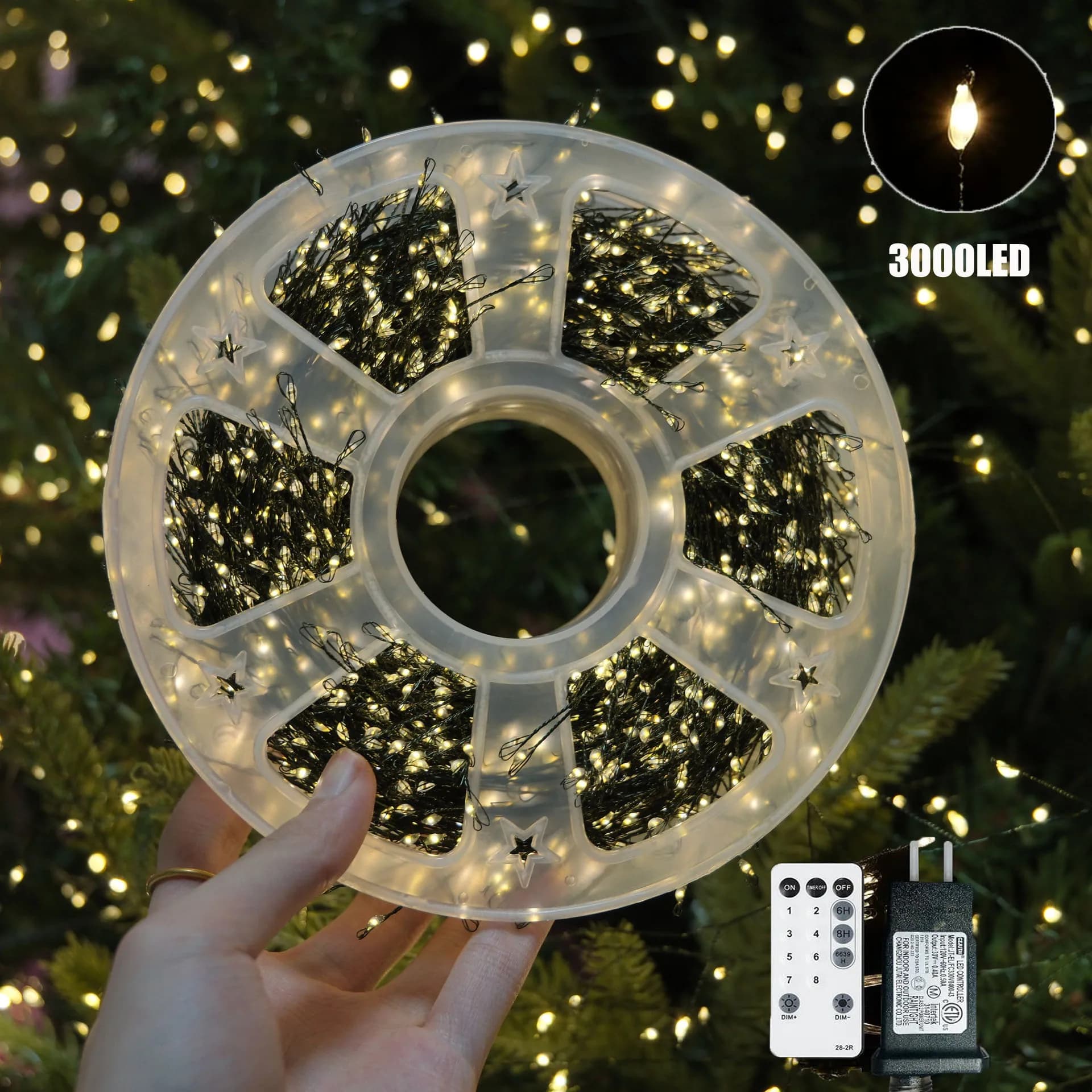100M LED Petardo Luce Della Stringa EU/US Plug In Telecomando Capodanno Ghirlanda Fata Luce Per La Cerimonia Nuziale Decorazione Di Natale