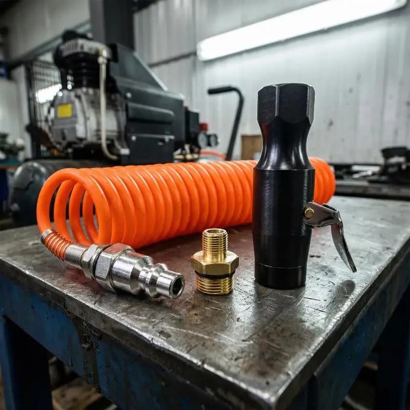 Gonfiatore per Pneumatici 200PSI con Attacco a Doppia Morsa per Valvola Schrader, Alta Prestazione per Uso Professionale e Fai-da-Te