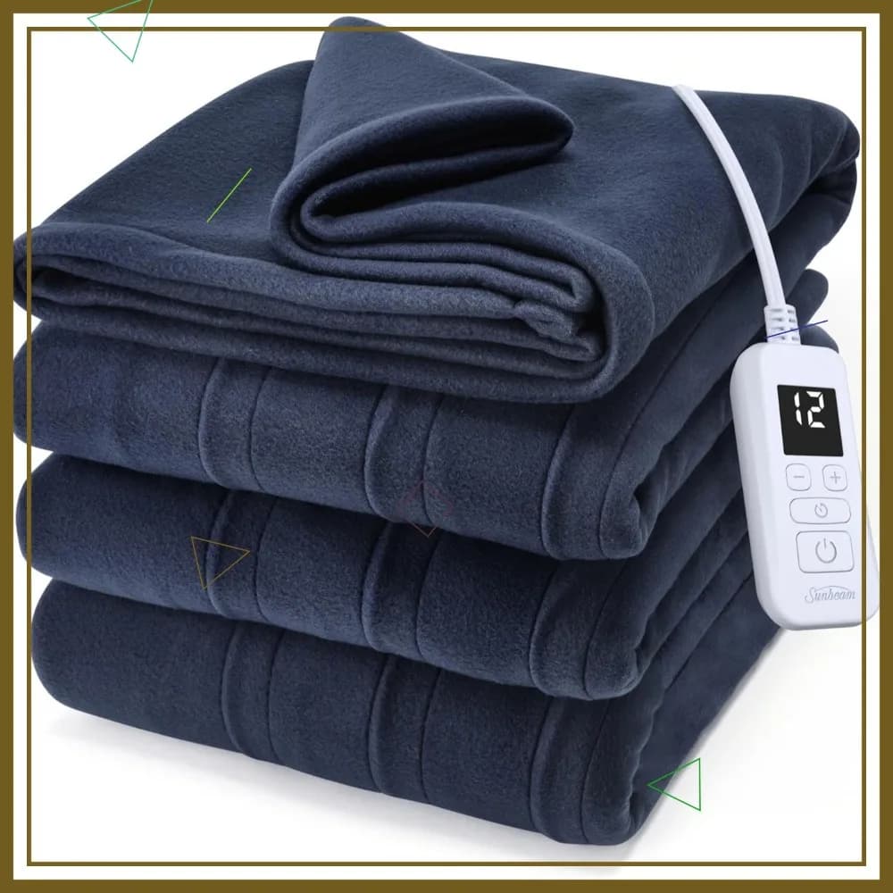 Coperta elettrica riscaldata in pile ultra, dimensioni complete 84x72 pollici, 12 impostazioni di calore, spegnimento automatico, riscaldamento rapido, lavabile in lavatrice