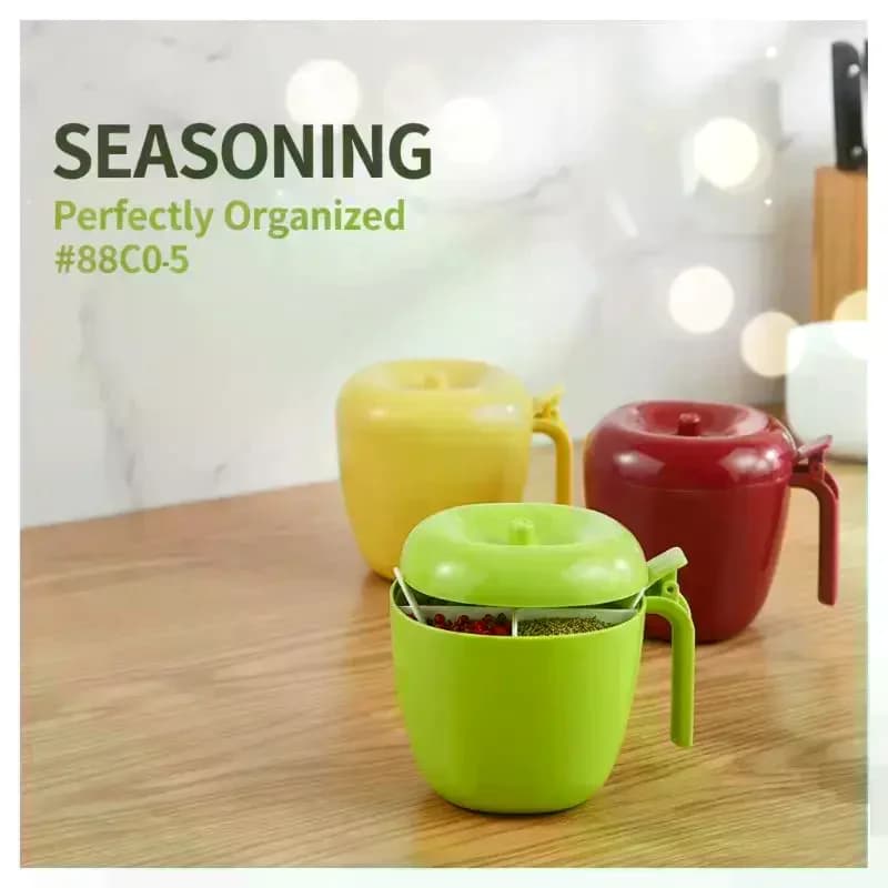 Set di Contenitori Creativi in Plastica per Spezie, Organizzatore per Barattoli di Condimenti, Bottiglie per Spezie da Campeggio, Set di Utensili da Cucina