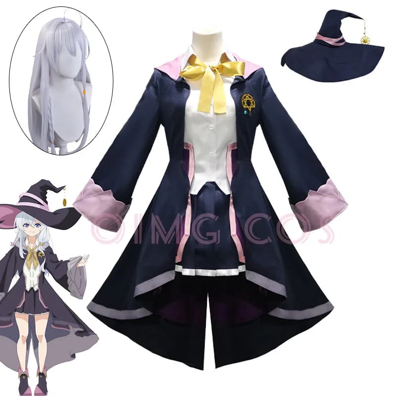 Costume da Cosplay della Strega Errante - Il Viaggio di Elaina, Uniforme per Carnevale, Halloween, Feste in Maschera, Costumi Anime per Donne
