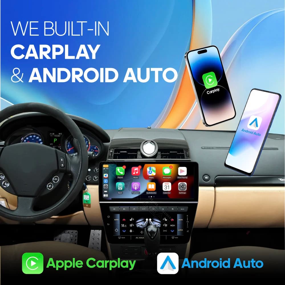 12.3inch Android13 Car Multimedia Video Player For Maserati Quattroporte 2004-2012 GPS Navigation Radio 8+256G Carplay AC screen