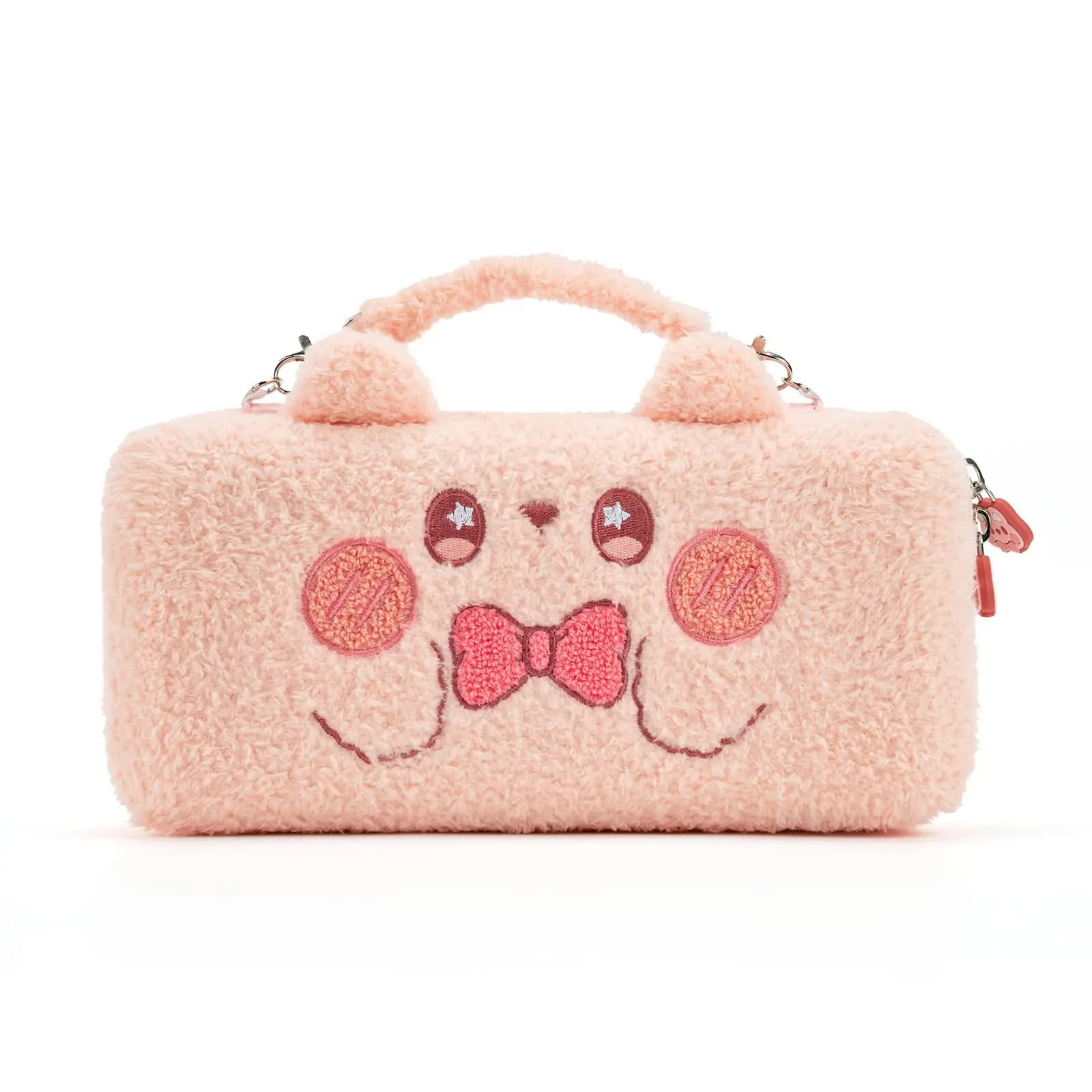 GeekShare New Nintendo Switch custodia per il trasporto Cute Pink Plush Bunny borsa portatile protettiva per Console di gioco OLED Nintendo Switch