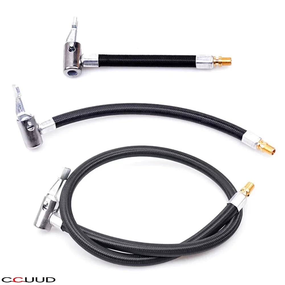 Tubo di gonfiaggio per pneumatici per bici da moto Ugello di collegamento rapido Adattatore per tubo di prolunga per pompa d'aria gonfiabile per bici MTB Mandrino d'aria con bloccaggio