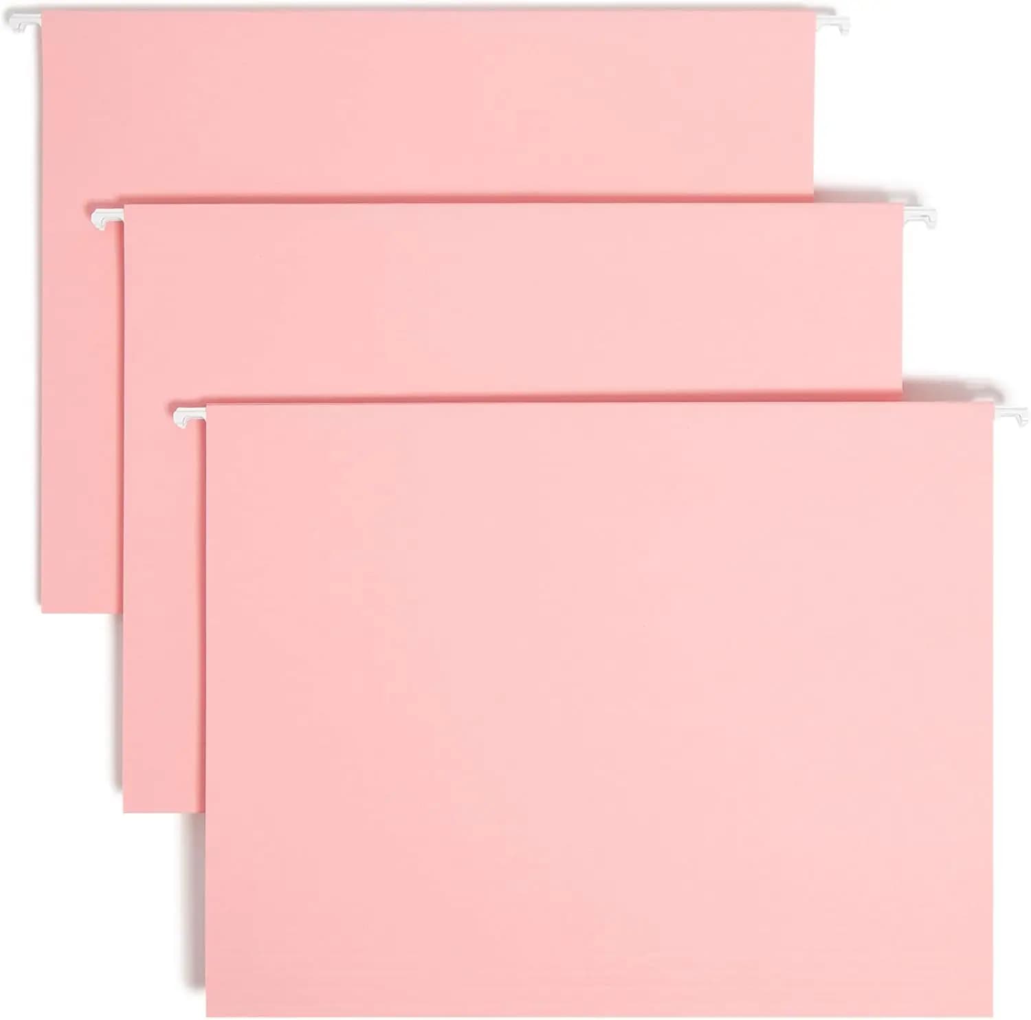 Cartelle portadocumenti standard, confezione da 25, rosa, con linguette regolabili a 1/5 di taglio, formato Letter (64066)