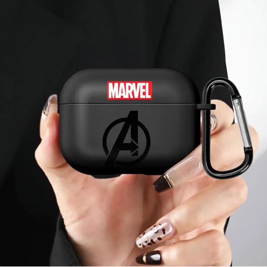 Custodia morbida per auricolari con logo Avengers Marvel per Airpods 1 4 2 Pro3 3 Pro Pro2