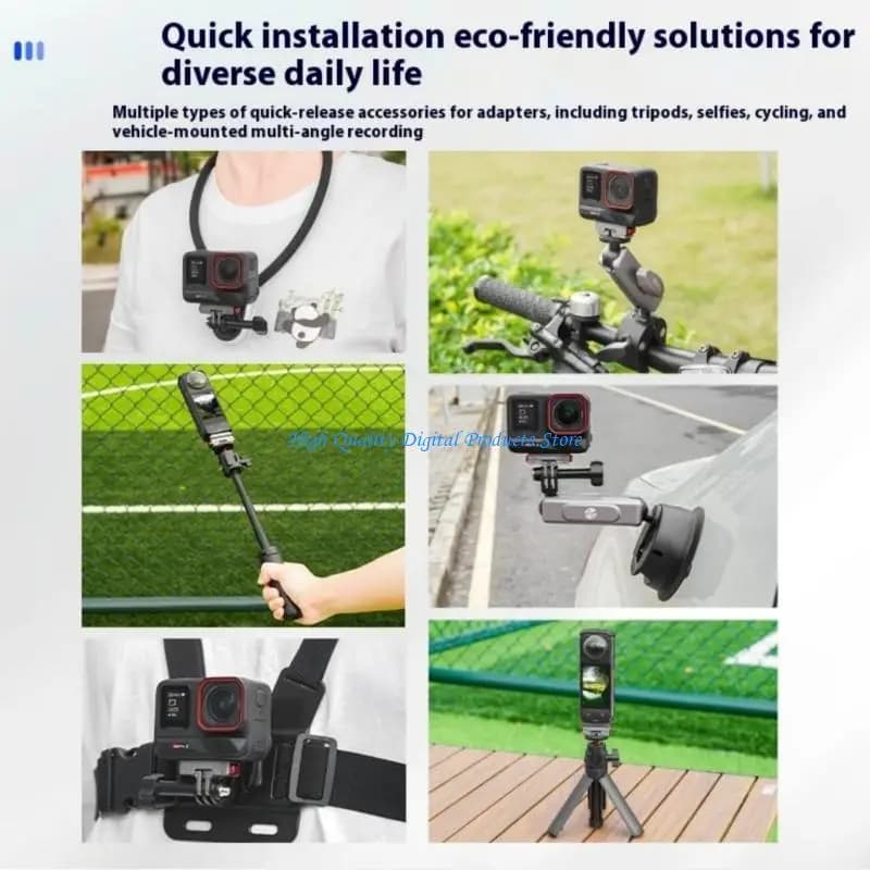 U2JE Aluminum Quick Release Mount for X4 Protective Frame Case Aluminum Adapter for Action Camera Accessories