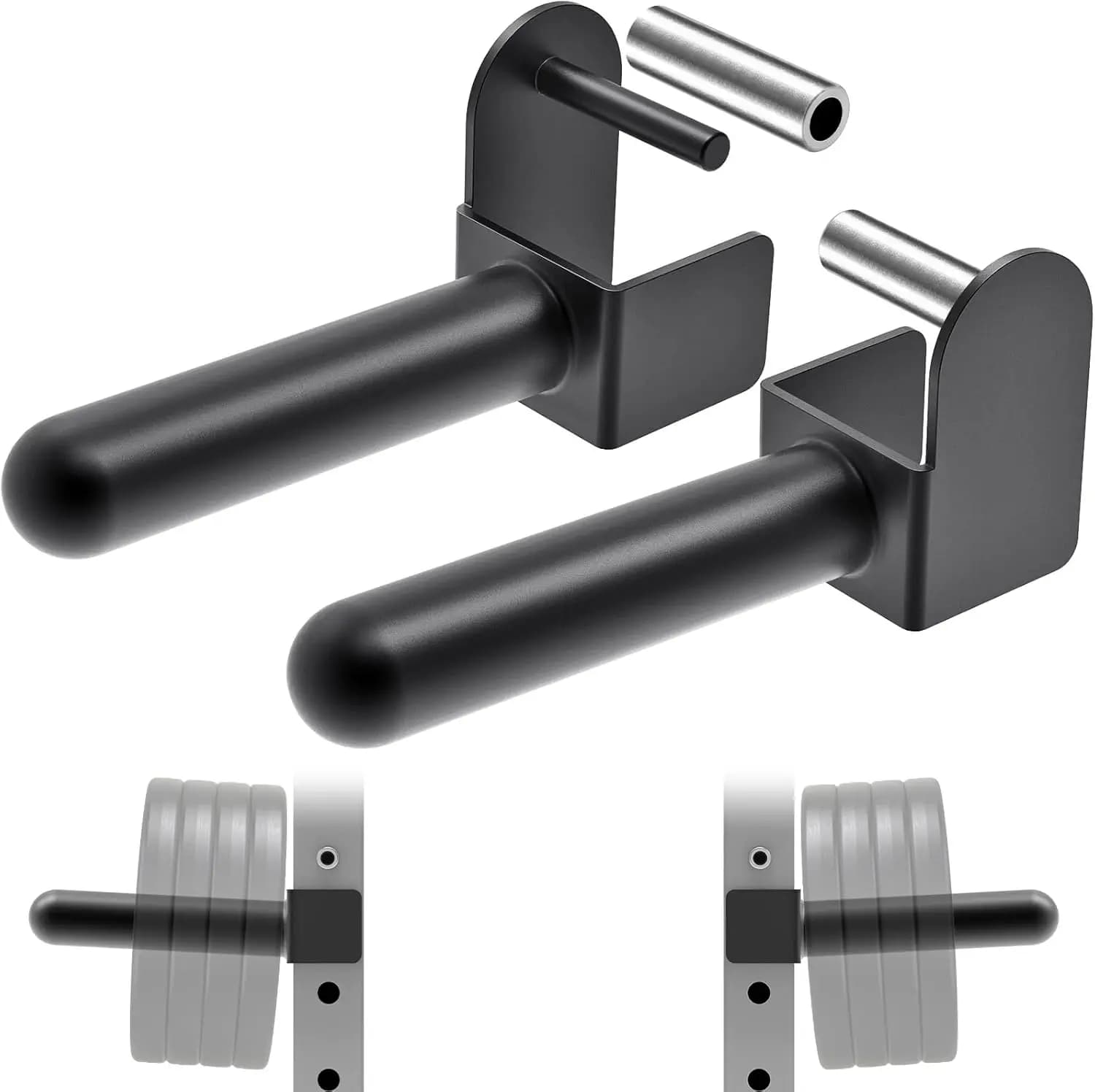 Power Rack Bearing Set - Compatible with 1 and 2 Inch Plates - Resistant Storage Attachment (Pack 2)