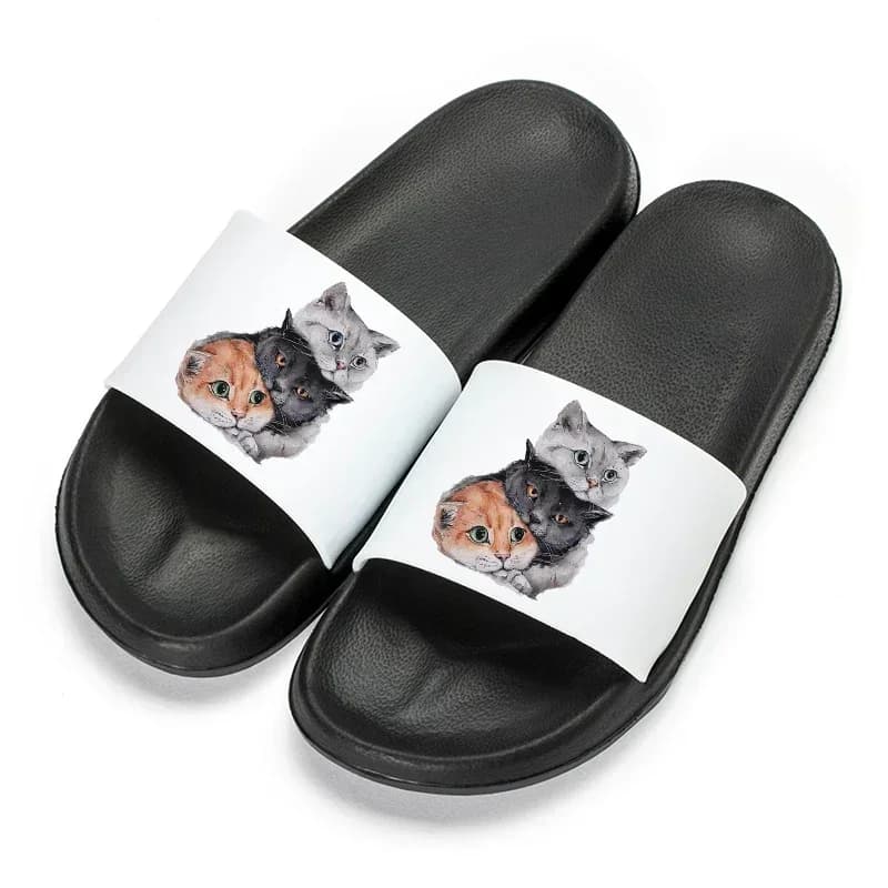 Thick Platform Women Slippers Eva Soft Sole Cute Dog Slippers Summer Beach Slide Leisure Bathroom Anti-Slip Shoes Lady Sandals
