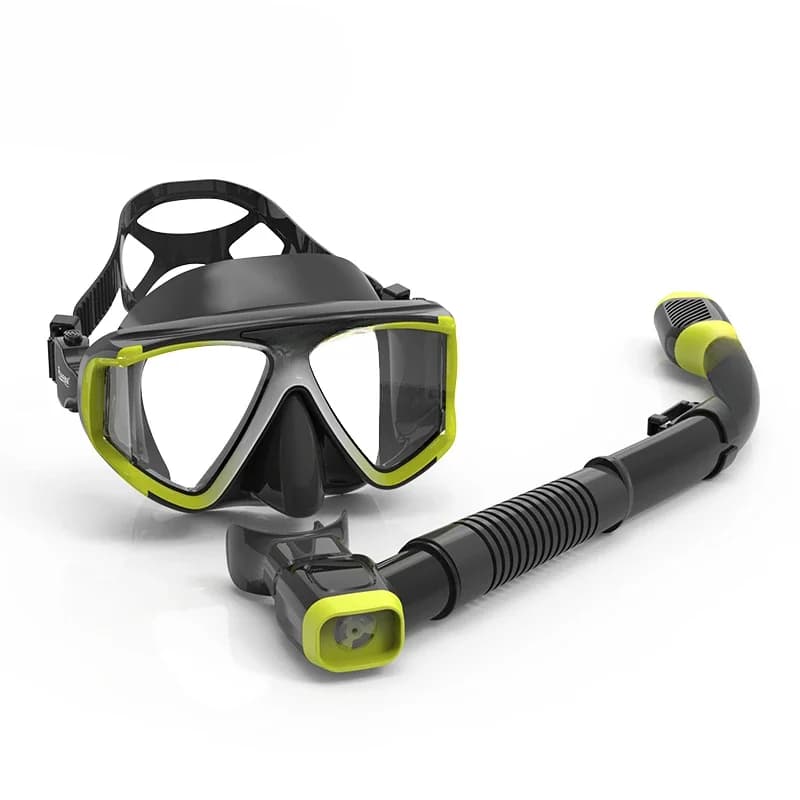 Myopia diving goggles swimming glasses full dry snorkel diving mask equipment