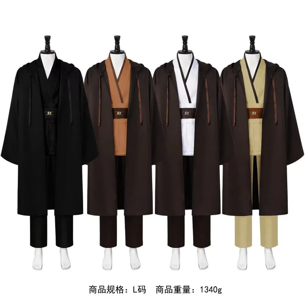 Obi Wan Kenobi cosplay costume for fans of Star Wars Halloween party in Jedi robes cosplay Tunic uniform