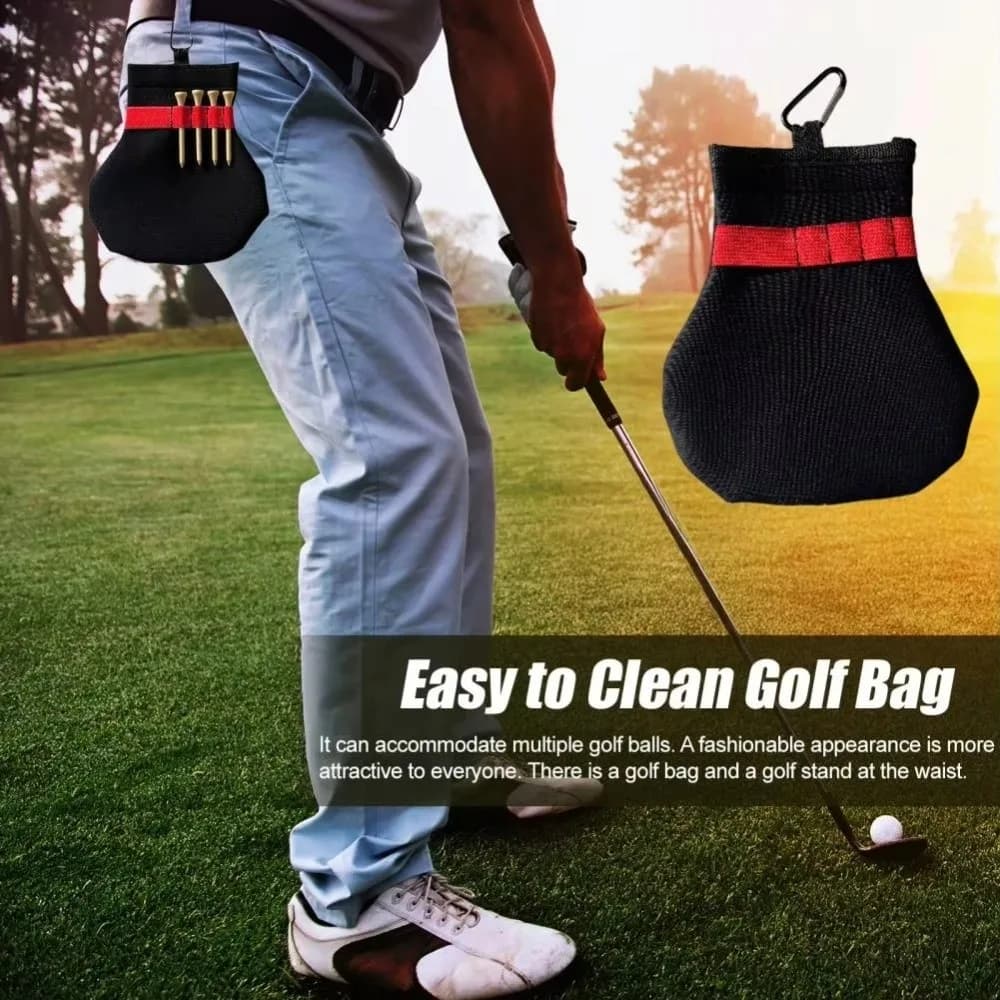 Porta oggetti di valore Custodia per palline da golf in terylene Clip in metallo Spaziosa porta tee per palline da golf Accessori da golf Pratica di golf