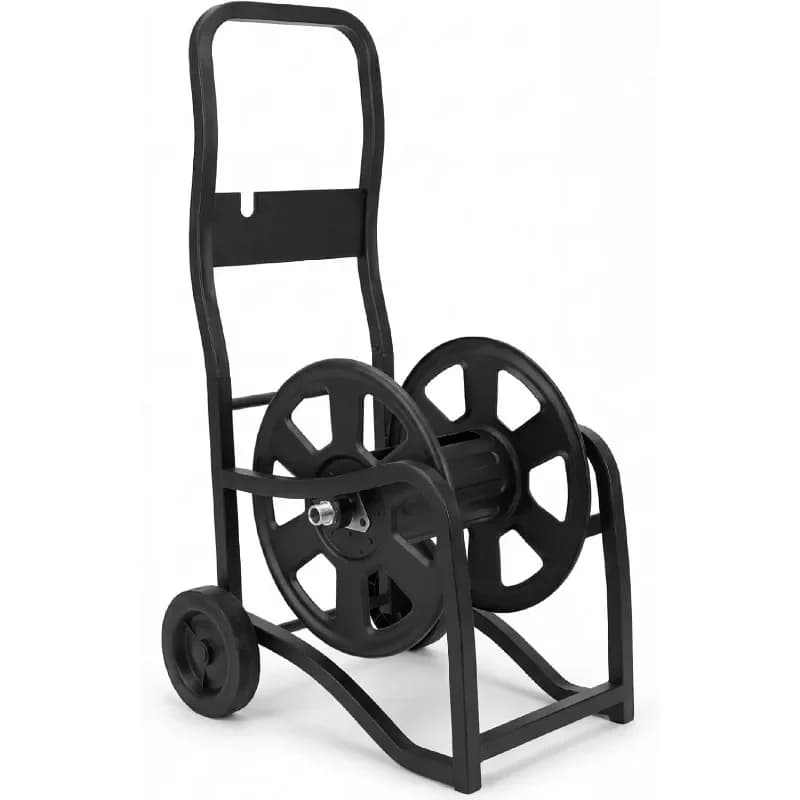 Carrello Avvolgitubo da Giardino, Carrello Porta Tubo dell'Acqua in Metallo Resistente con Ruote, Contiene Tubo da 60 Metri x 1,6 cm, Sistema di Irrigazione in Alluminio Anti-Perdita