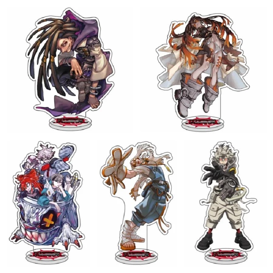 Stand in acrilico GACHIAKUTA da 15 cm con personaggi Rudo/Enjin/Zanka/Riyo, modello anime, decorazione per la stanza, espositore per figure, regalo, portachiavi