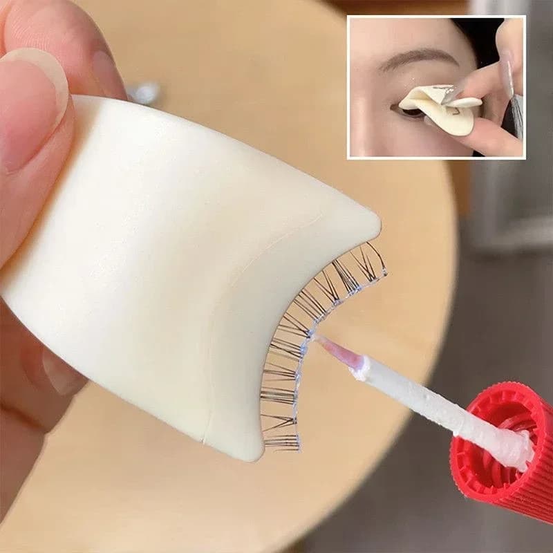 Aiuto per ciglia finte strumenti di bellezza e trucco bigodino per ciglia in plastica adesivo per principianti pinzette per strumenti per ciglia finte subclip