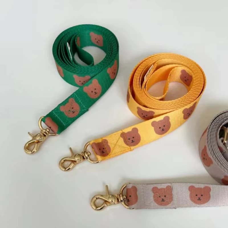 Ins collare per cani Set collare per orso regolabile per cani cucciolo guinzaglio per animali domestici decorazioni per passeggiate per cani corda di trazione durevole carina 2M
