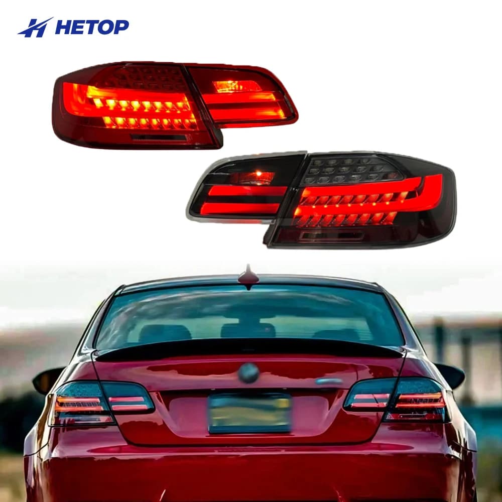 Gruppo fanali posteriori Hetop E92 E93 per BMW Serie 3, luce diurna a LED, modifica M3, fanali posteriori a LED.