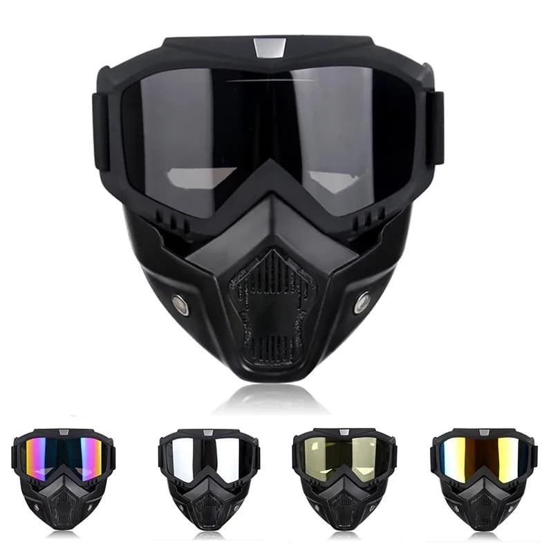 High Performance Windproof Sandproof Face Mask, Ski Goggles, Protection Kit For ATV Motorbike Road Mountain Riding