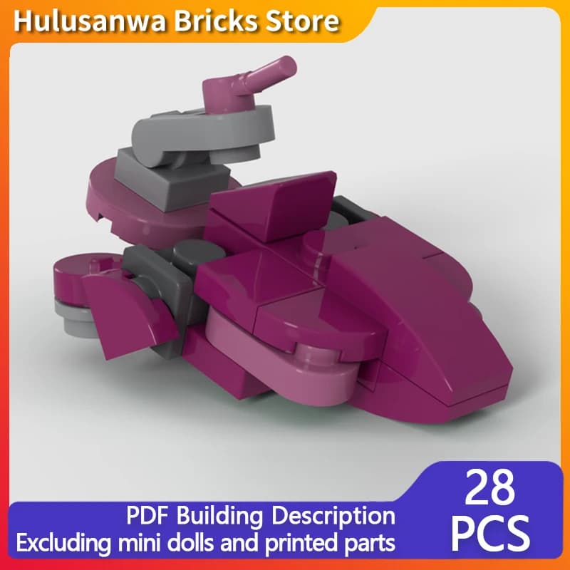 Popular Game Model MOC Building Bricks Game Vehicle Gunboat Modular Technology Gifts Holiday Assemble Children Toys Suit