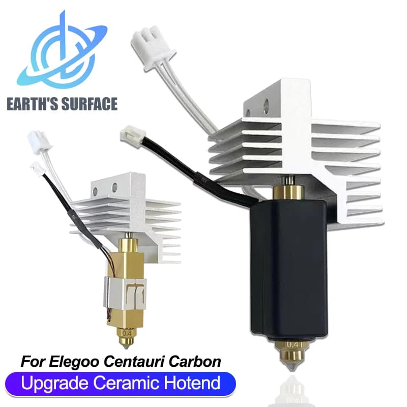 Aggiornamento 0.4 MILLIMETRI Ceramica Hotend per Elegoo Centauri Testa di Stampa Al Carbonio Estrusore Kit Hot End Acciaio Ottone Ugello Parti Della Stampante 3D