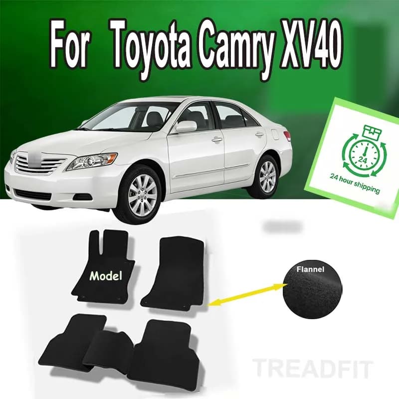 Nylon Suede Car Floor Mats Fit For Toyota Camry XV40 XLE LE 2007~2011 Rugs Panel Protective Pad Premium Custom Foot Pads Carpets