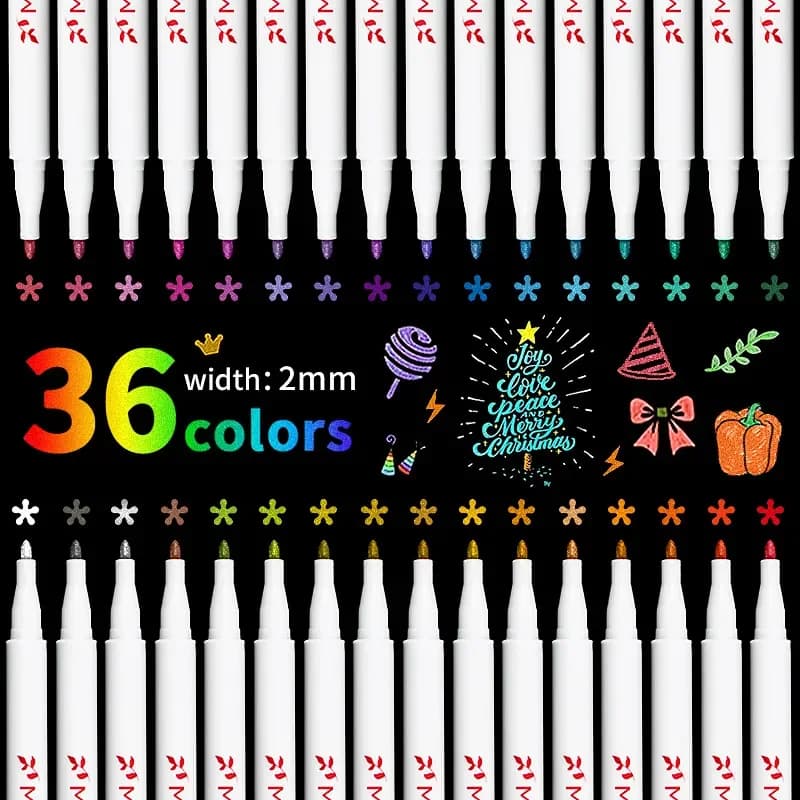 Metal beautiful pen, color painting pen, multi-function calligraphy practice pen, special pen for students, hand account marker