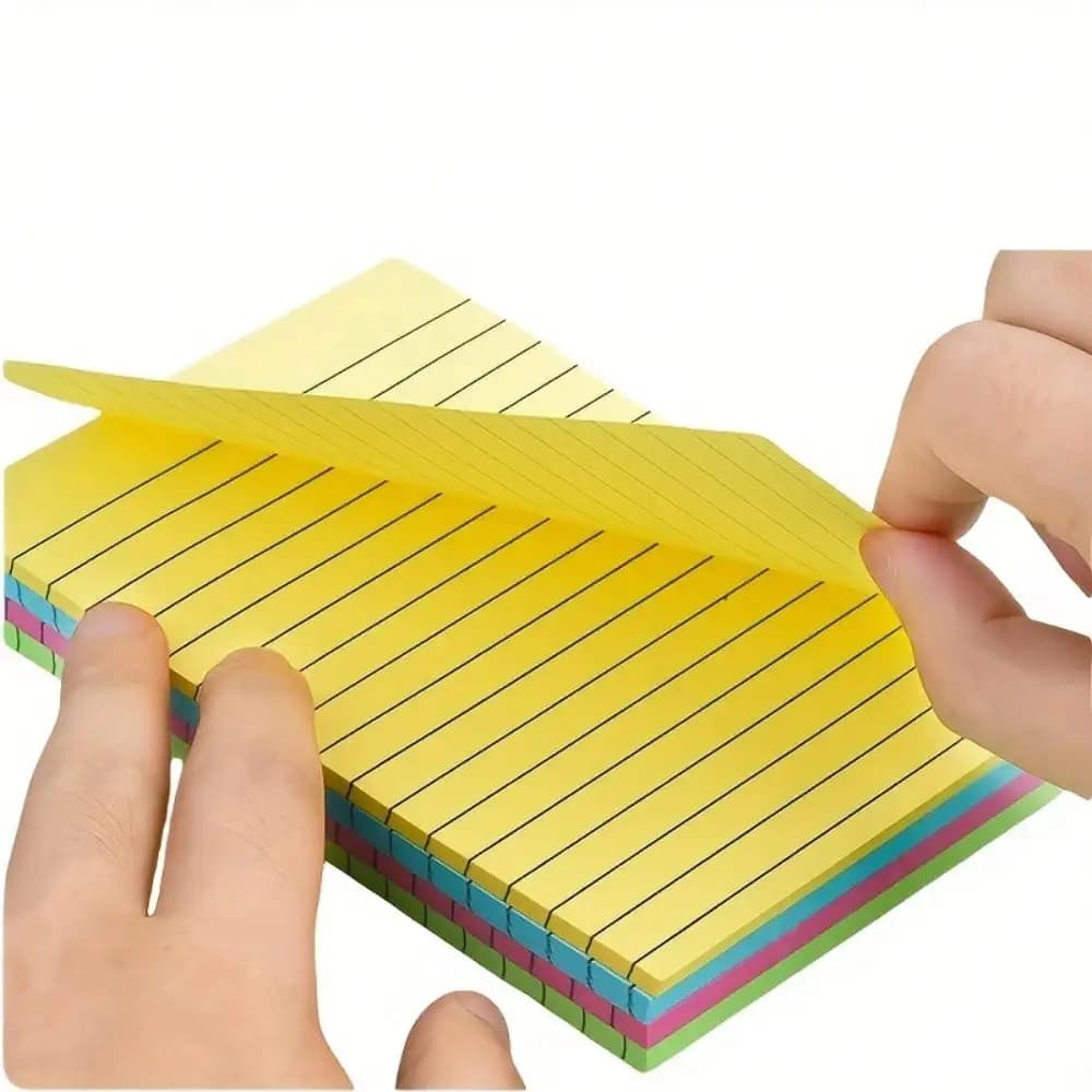 [Blocchetti di foglietti adesivi colorati] Blocchetti di foglietti adesivi a 4 colori da 100 pagine | Blocco Note Creativo, Taccuino a Strappo | Ufficio e Casa, Salvaspazio