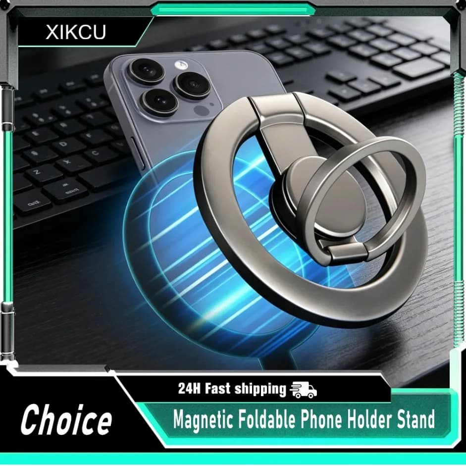 Foldable Fidget Spinner Phone Finger Ring Holder Magnetic Smartphone Stand Mount for Magsafe iPhone 17 16 15 14 13 12 Pro Max