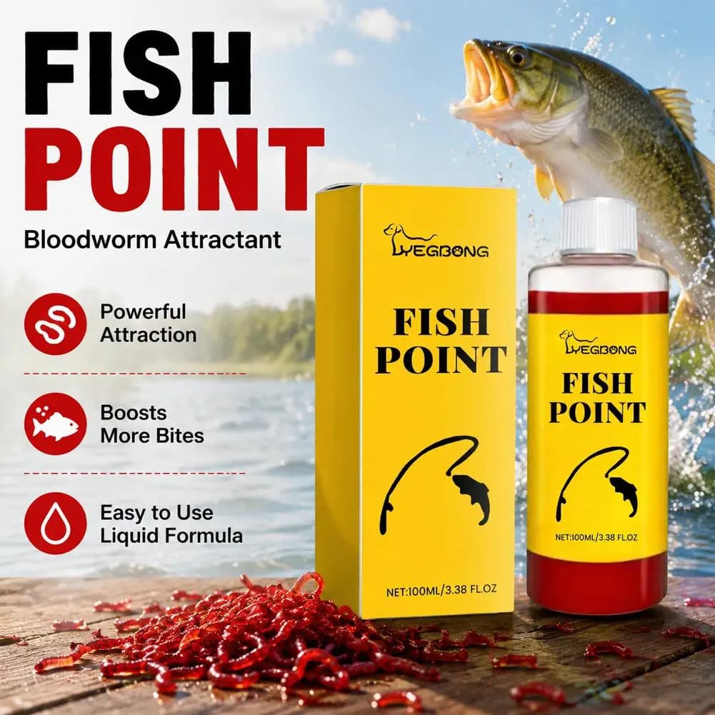 Fishing Point Boosters with Red Worm Extract & Fish Oil - 100ml Enhanced Bait Attractant, Freshwater & Saltwater Fishing Lure