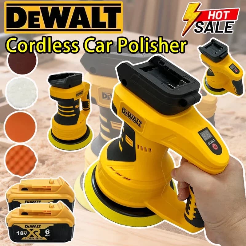 Lucidatrice per Auto Senza Fili Dewalt, 8 Velocità Regolabili, Strumento Elettrico per Lucidatura, Levigatura e Sigillatura, Ricaricabile con Batteria da 20V