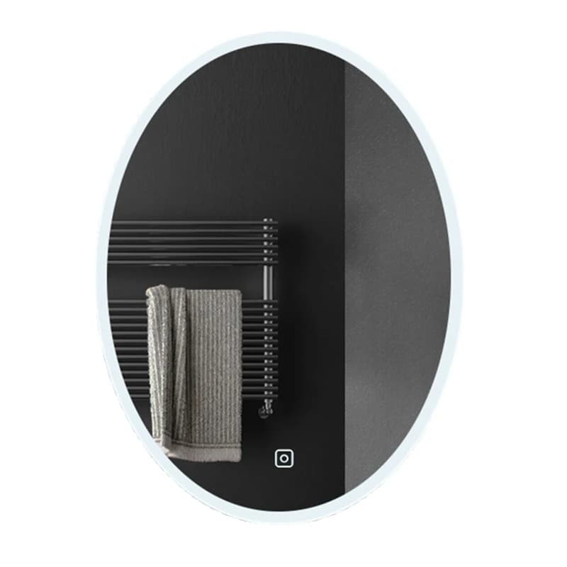 Specchio da bagno ovale elettrico intelligente Specchio da bagno leggero per trucco Touch Specchio da bagno senza nebbia Vanity Design Espelho Banheiro Bricolage