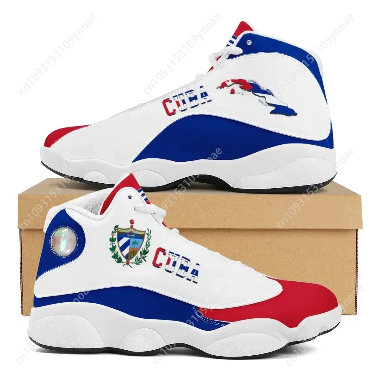 Men's Basketball Shoes Cool With Print Flag CUBA Custom POD Tennis Shoes For Teenagers Men's Personalized Running Shoes Dropshipping