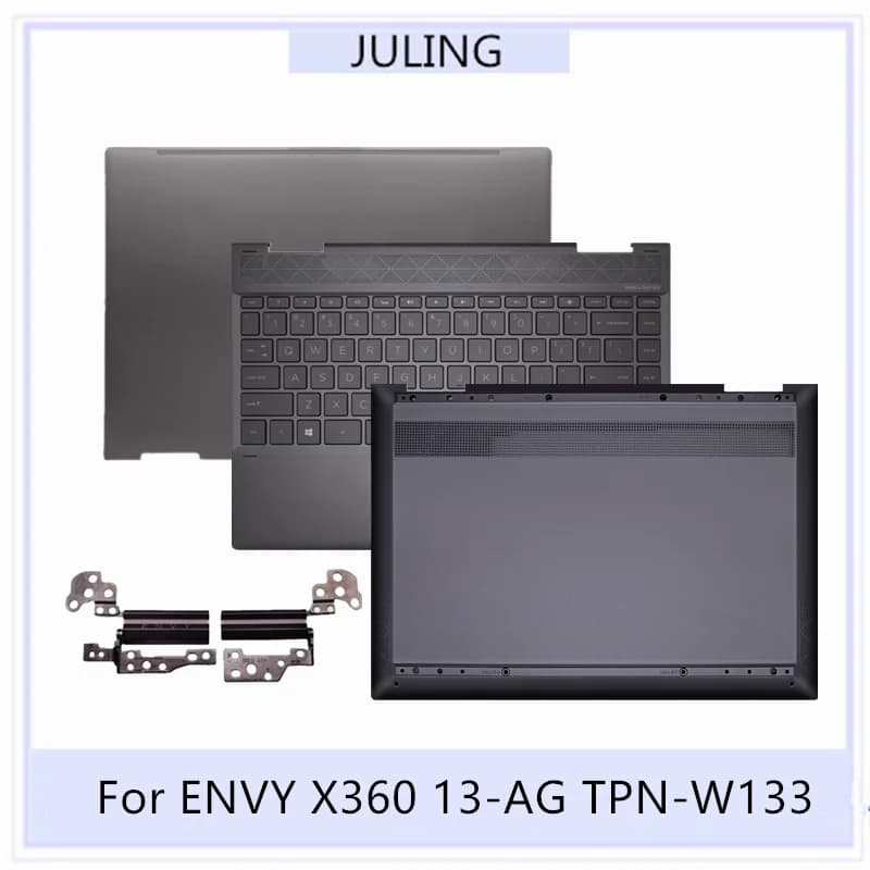 For HP ENVY X360 13-AG TPN-W133 Laptop LCD Back Cover Top Case/Used US Palmrest/Housing Cover Bottom Case/Hinges/Camera