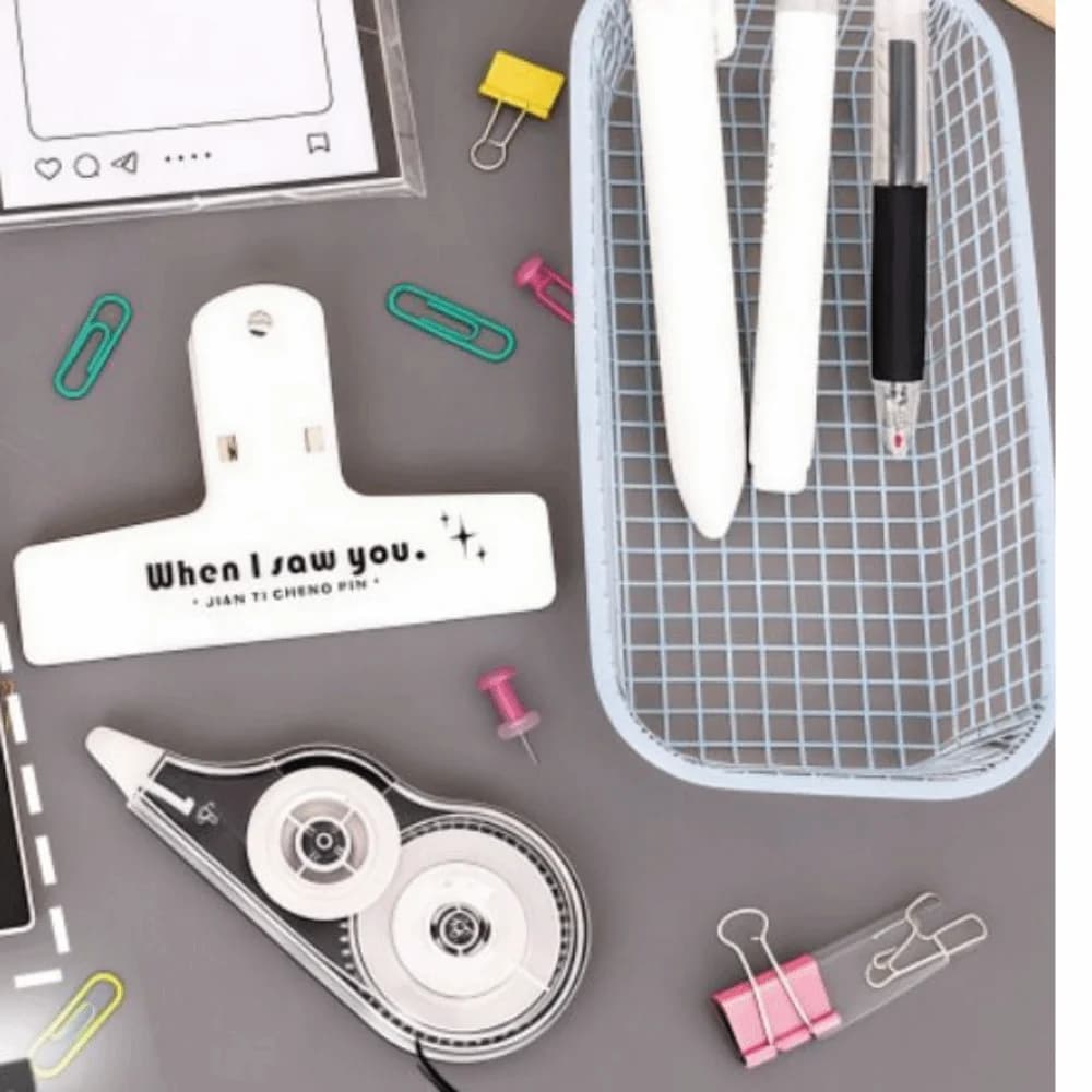 Set di Cancelleria Semplice per Studenti, Kit Portatile con Note Adesive, Gomma e Utensili Utili, Regalo per Scuola Primaria