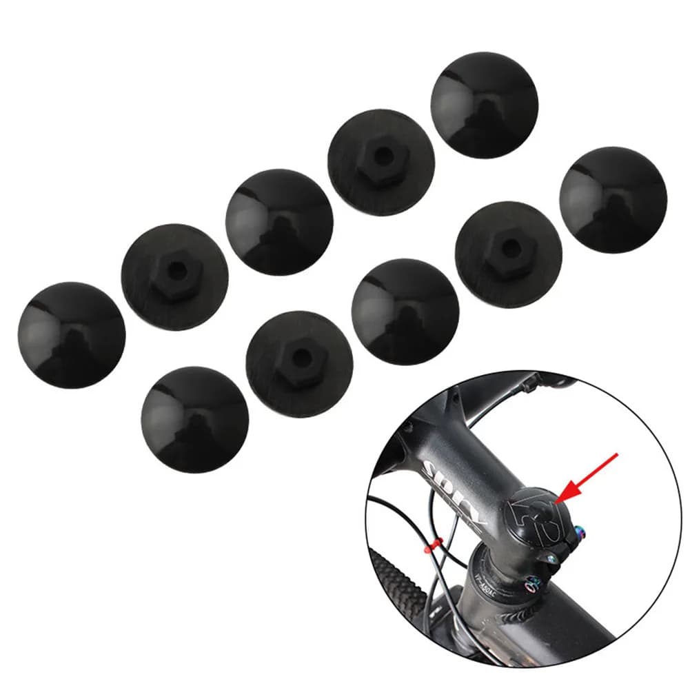 10pcs Rubber Material Waterproof M6 Screw Dustproof Outdoor MTB Bike Bicycle Headset Cap Bolts Parts Stem Top Cover