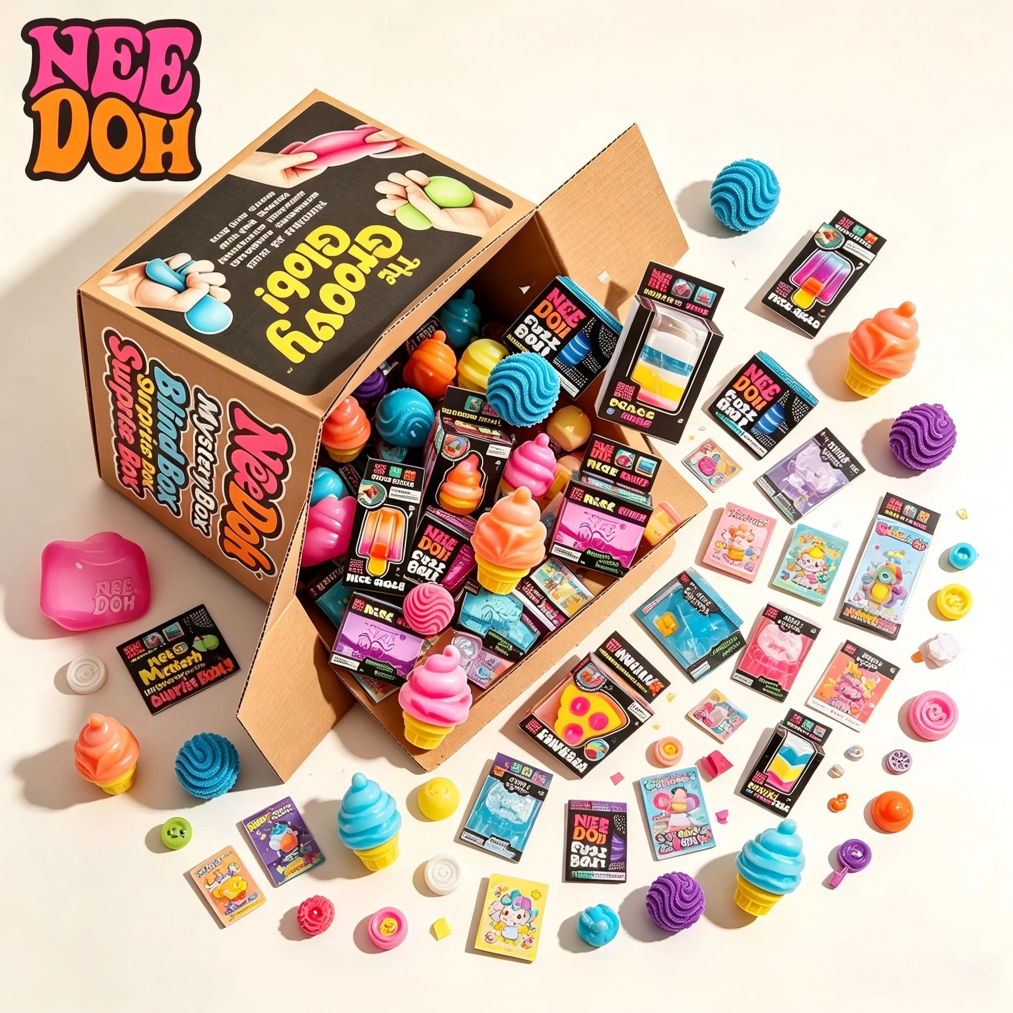 Surprise Box Toys Novelty Stress Relief Assorted Squishy Figures Blind Box Fun Mystery Fidget Stress Relief Surprise