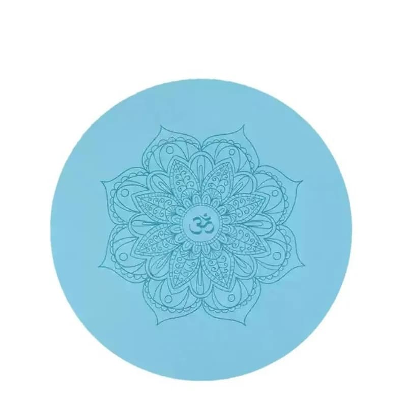 Lezyan Vendite dirette in fabbrica Piccolo rotondo Pu Gomma naturale antiscivolo Yoga Meditazione Tappetino stampato Pilates Ginnastica Tappetino da palestra