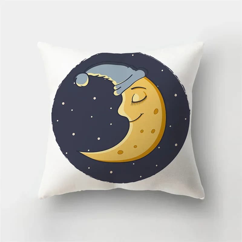 Fashion Yellow Pillowcase Cartoon Sun Duck Animal Flower Plant Cushion Cover Sofa Home Decoration