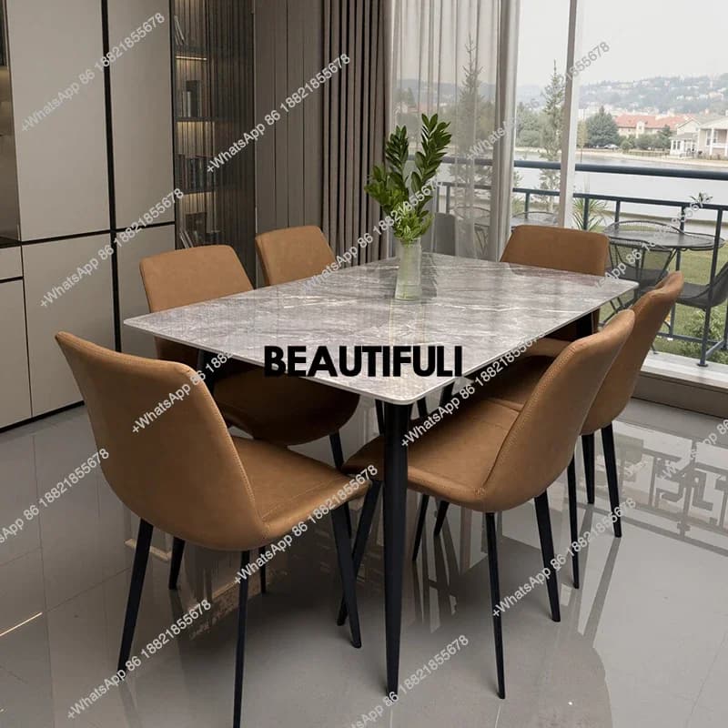 Tavoli da Pranzo E182 con Gambe Alte, Design Moderno, Quadrati, Neri, Economici, in Legno, di Lusso, Salvaspazio, Mesa Comedor, Arredamento per la Casa