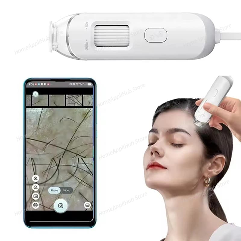 Dermatoscopio Analizzatore della pelle del cuoio capelluto Macchina Digitale HD Analizzatore viso e capelli Elettronica Microscopio Bellezza Salute Professionale