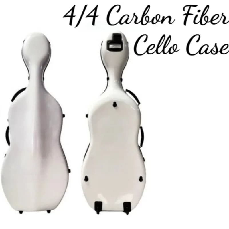 4/4 Carbon Fiber Cello Case Scratch-proof Wear-resistant Lightweight Portable Shoulders Cello Box Musical Instrument Accessories