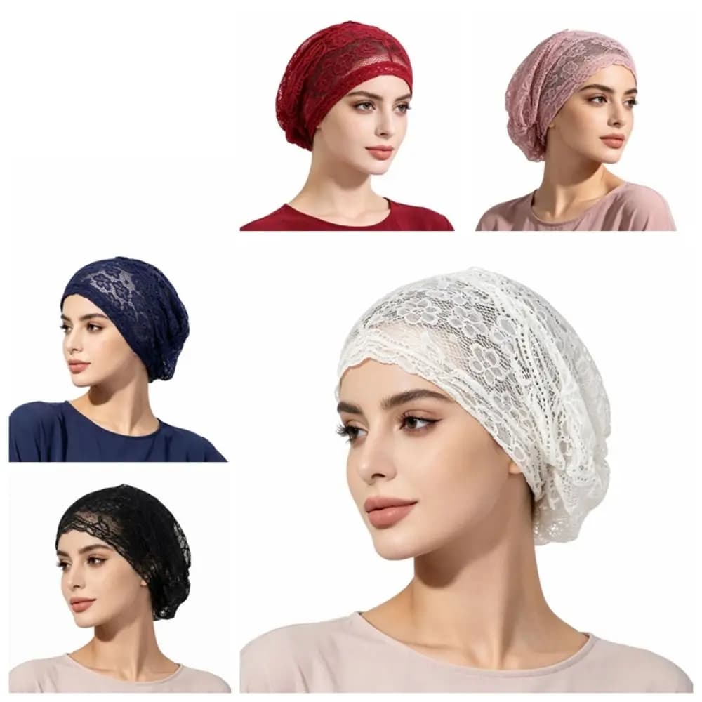 Stylish Lightweight Slouchy Beanie Floral Design Netting Fabric Knit Skull Hat Handmade Cozy Crochet Beanie Hat Headwear