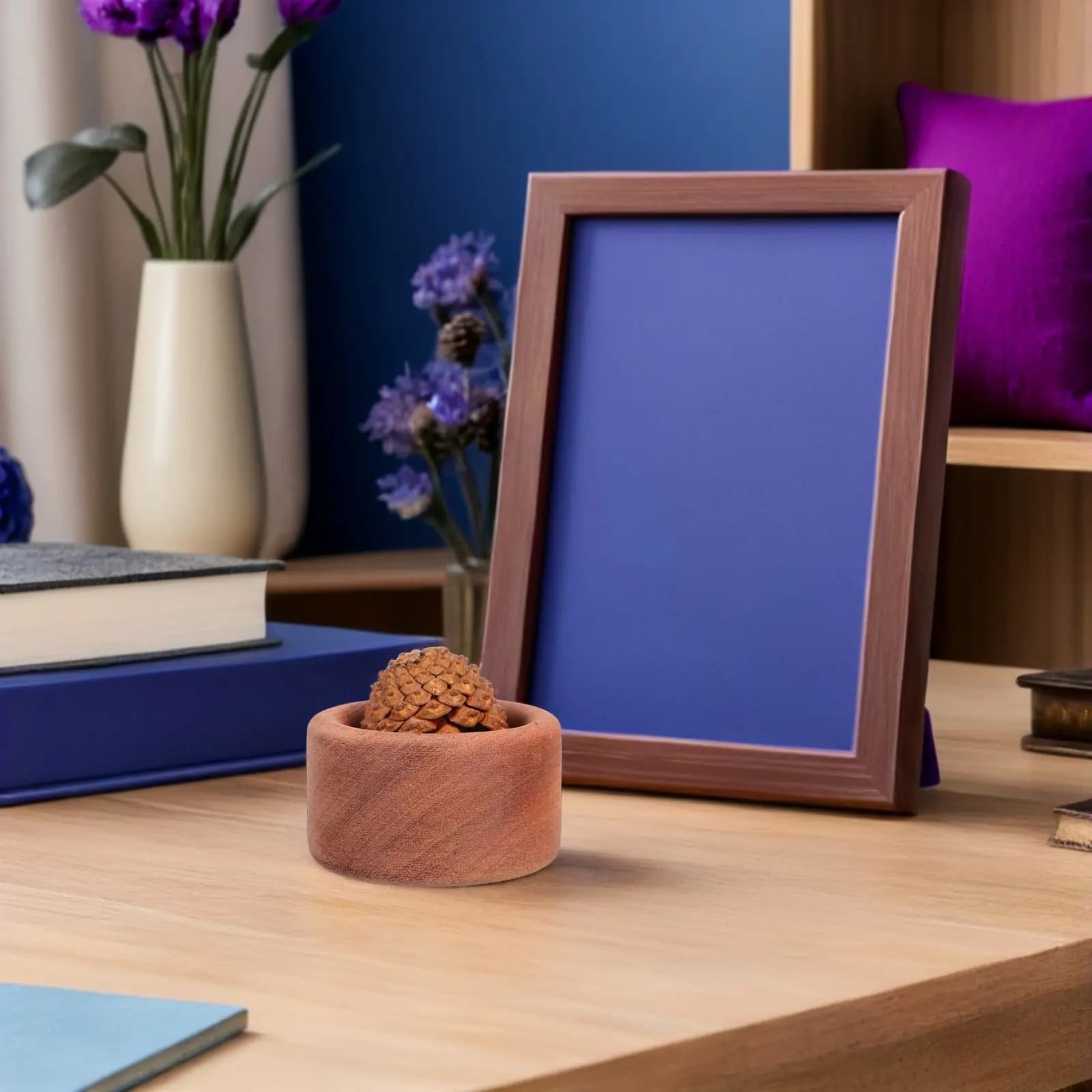 3Pcs Wood Essential Oil Diffuser Small Passive Aromatherapy Round Wooden Grain Portable Office Home Car Bathroom