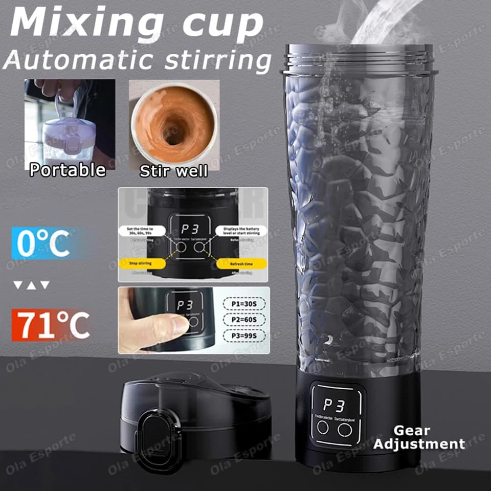 New 700 ml automatic mixing cup Electric 3-speed vibrating cup for rechargeable sports water bottle for fitness protein powder soy milk
