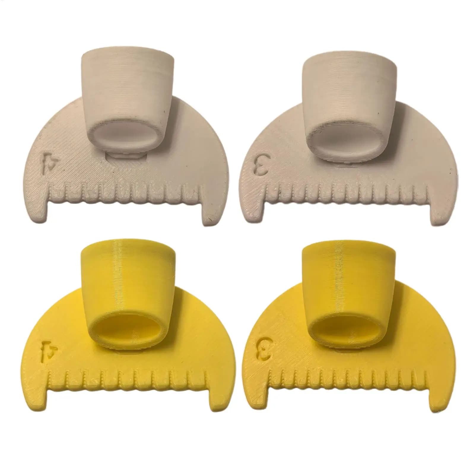 Strumento per Cucitura Bordi 2 Pezzi 4mm e 3mm Righello Stampato in 3D per Cucitura a Mano, Lavorazione a Maglia, Ricamo
