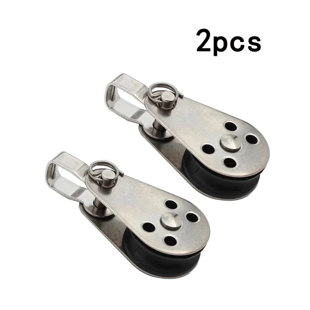 Pactrade Marine 2 pezzi canoa barca a vela Kayak Anchor Trolley SS316 puleggia in acciaio inox per barche a vela yacht navi